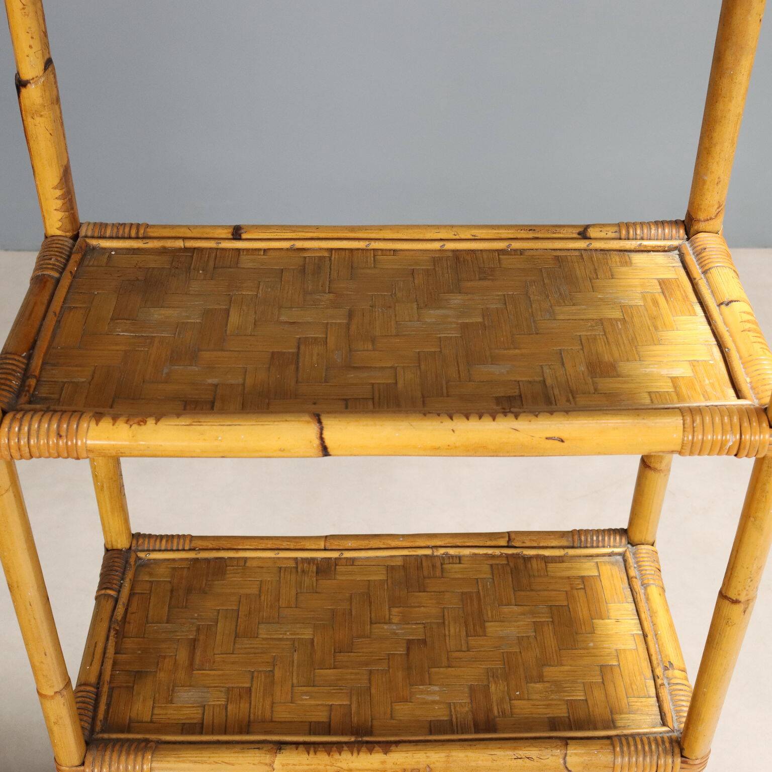 Small 1980s bamboo bookcase