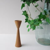 Danish designer teak candlestick