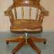 Chaise de bureau pivotante en bois d'if burr - Windsor swivel
