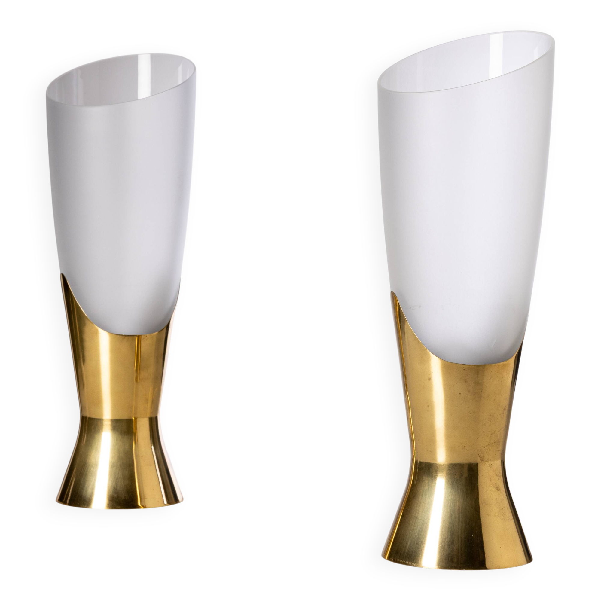 Max ingrand pair of table lamps produced by fontana arte