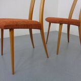 Cherry wood chairs by Ernst-Martin Dettinger, Germany, 1960s, set of 2.