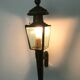 Pair of vintage wall lamps carriage lanterns, electrified with 4 faces. Year 40 50