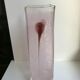 Pink and purple blown bubble glass vase 1960s 1970s