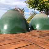 4 abat-jours émaillés industriels