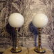 Pair of Hollywood Regency lamps by Rogo Leuchten