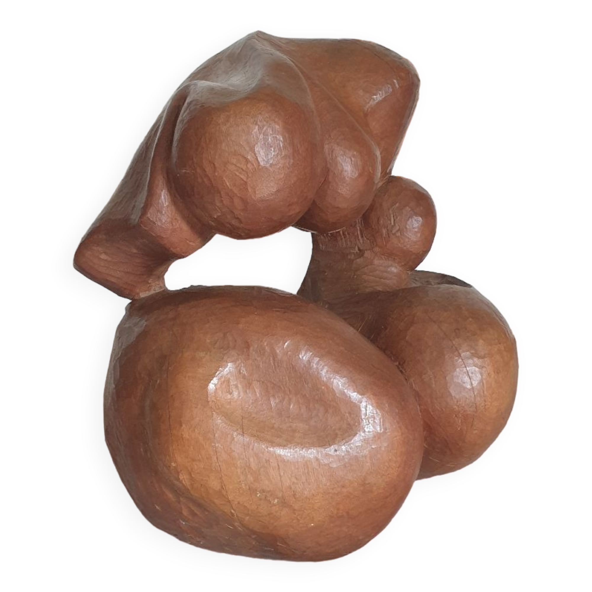 Abstract wooden sculpture