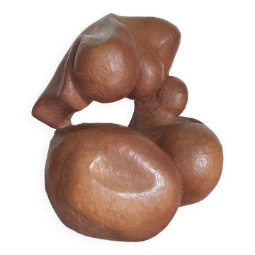 Sculpture abstraite en bois