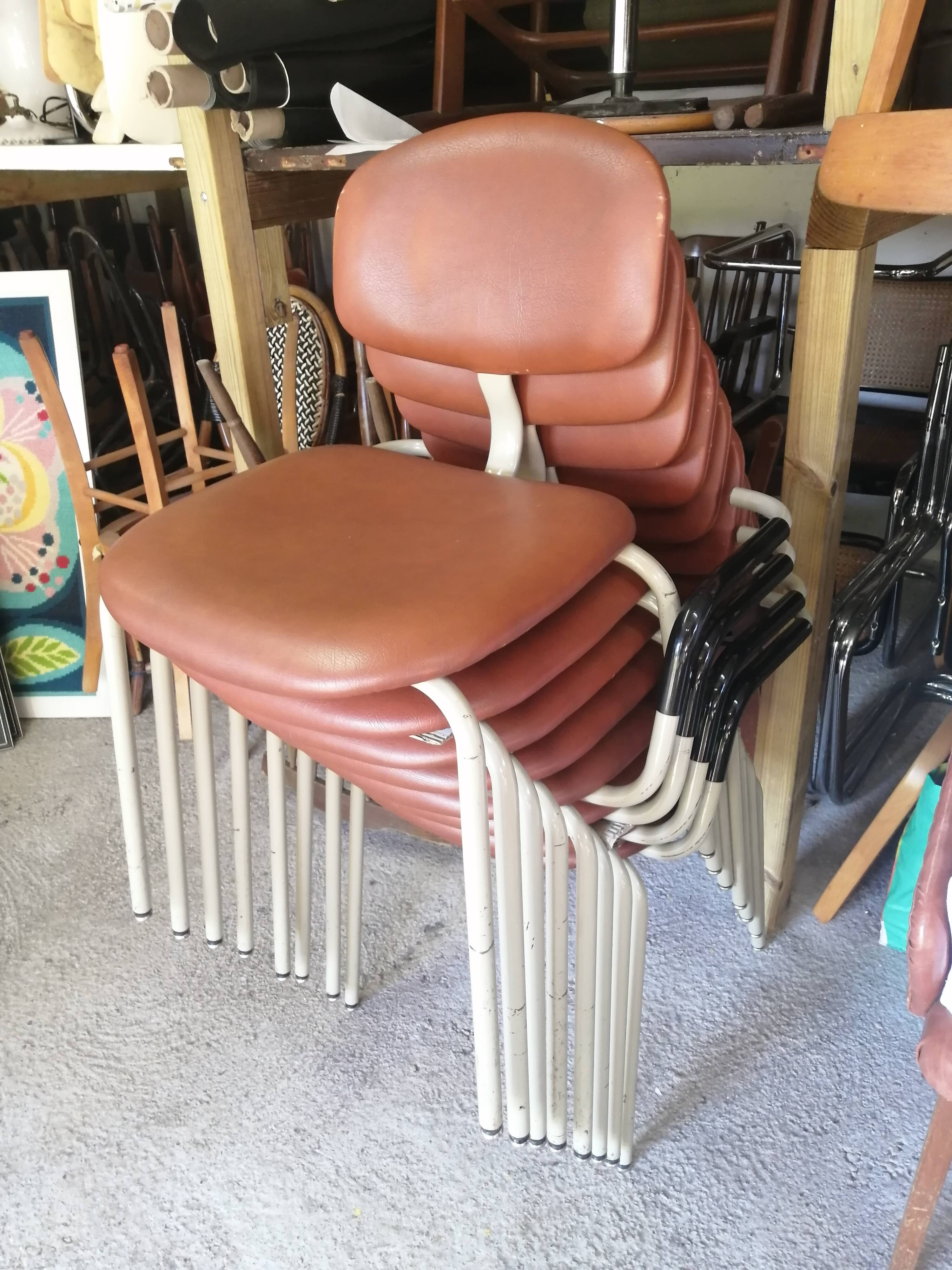 Set of 4 420-44 Strafor-Steelcase Vintage Chairs