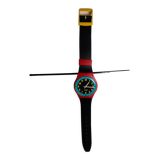Clock watch maxi Swatch 'blue racer' 1987