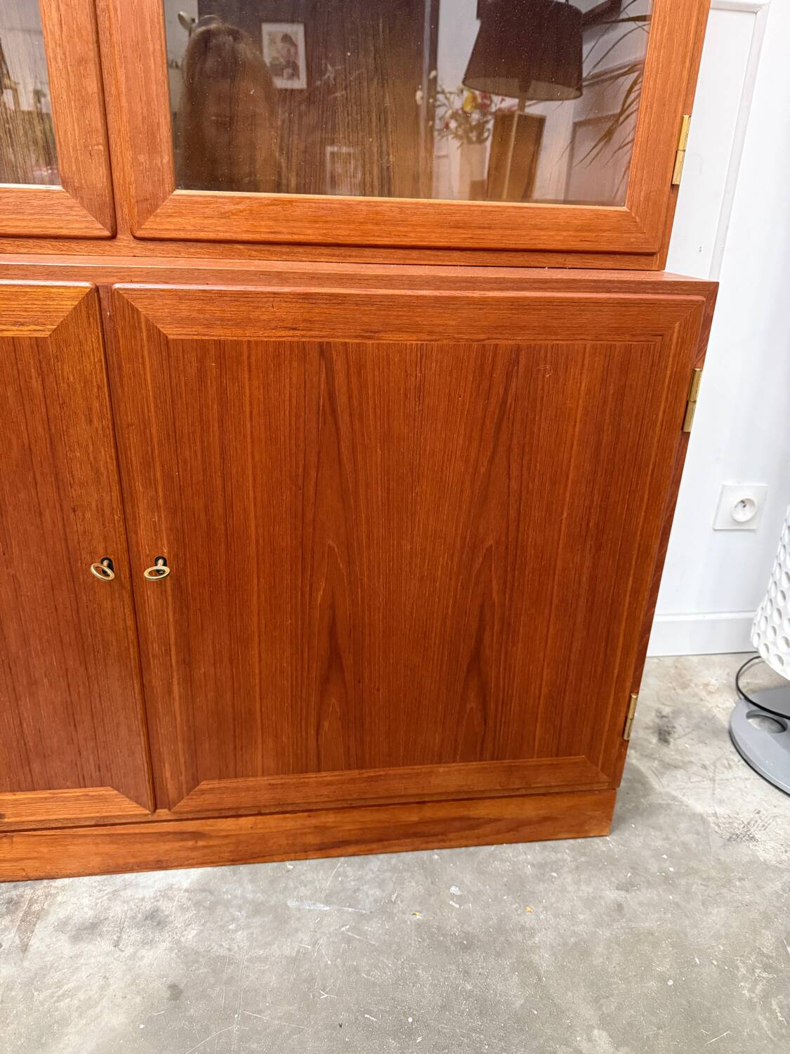 Scandinavian glass sideboard in teak