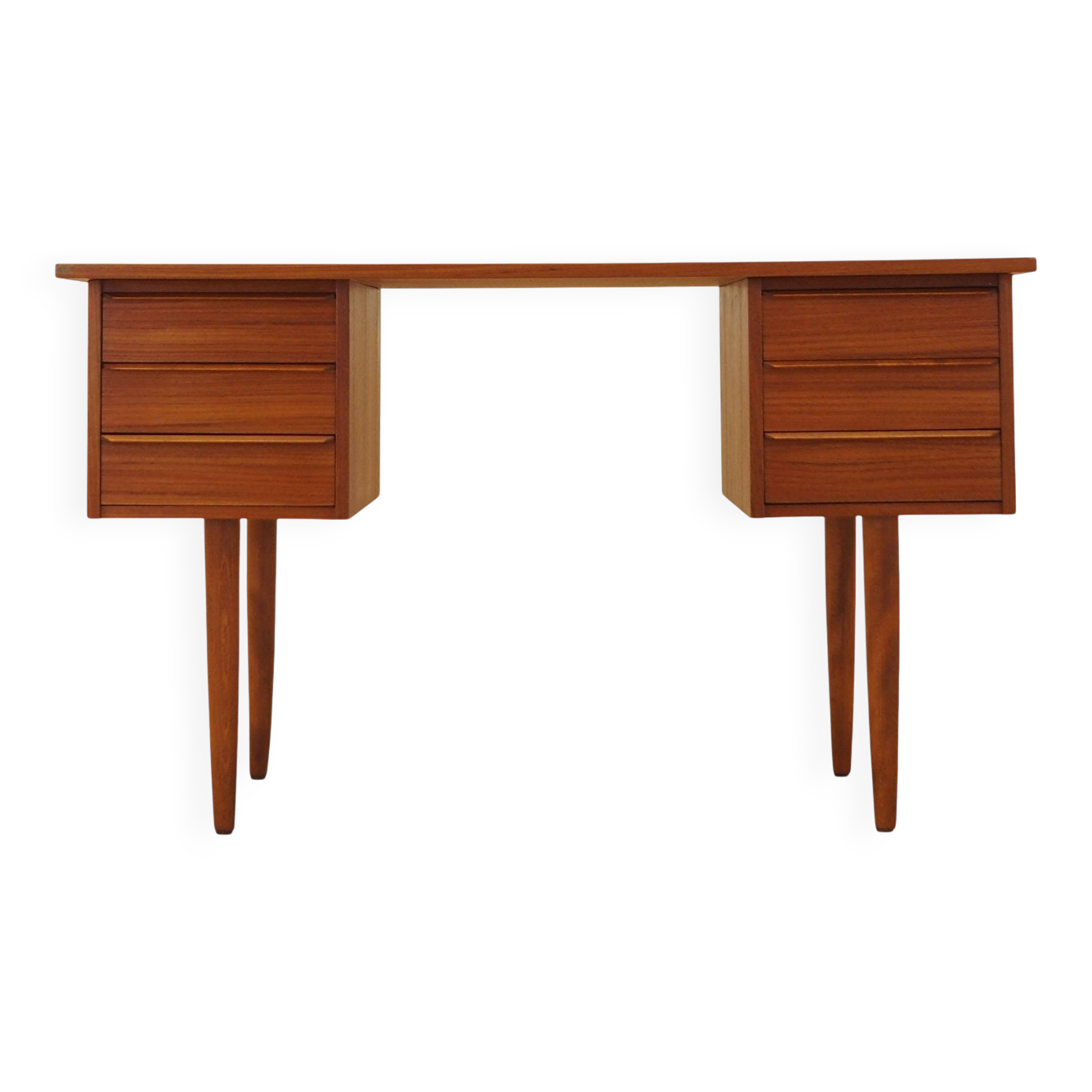 Bureau en teck, design danois, années 1970, fabriqué au Danemark