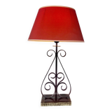 Vintage wrought iron spiral lamp