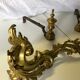 2 chenets and old adornment