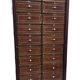 Notary Filing Cabinet with 20 Drawers Opening with Flaps