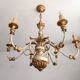Antique gilded silver chandelier Florentine Rococo Louis XV Italy