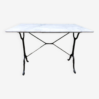 Carrara marble and cast iron bistro table