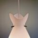 Scandinavian suspension in frosted white glass, 1960s