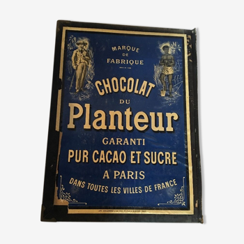 Affiche publicitaire Chocolat Le Planteur pur cacao et sucre Paris