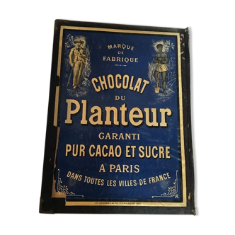 Affiche publicitaire Chocolat Le Planteur pur cacao et sucre Paris