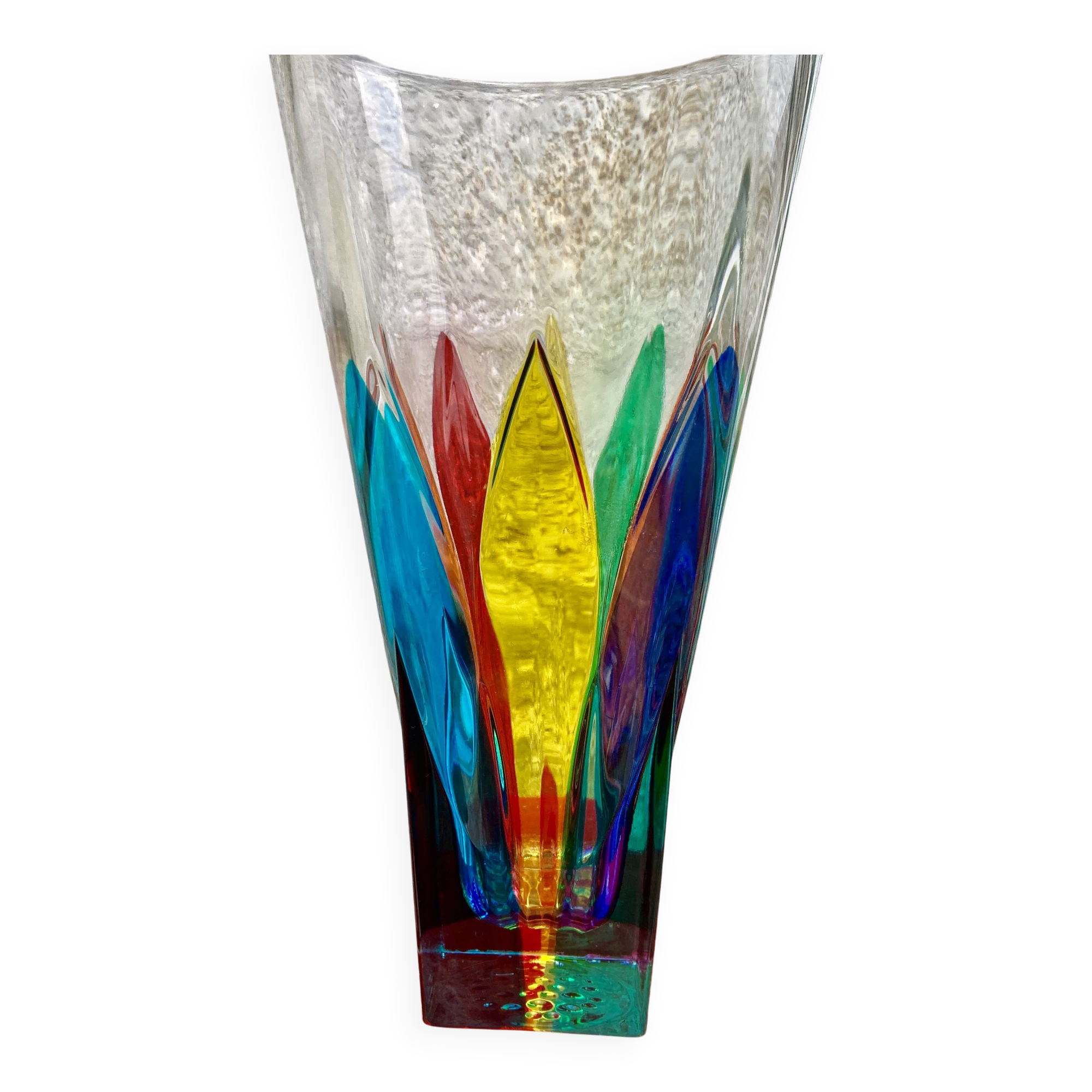 Multicolor vase signed cc zecchin - size xxl