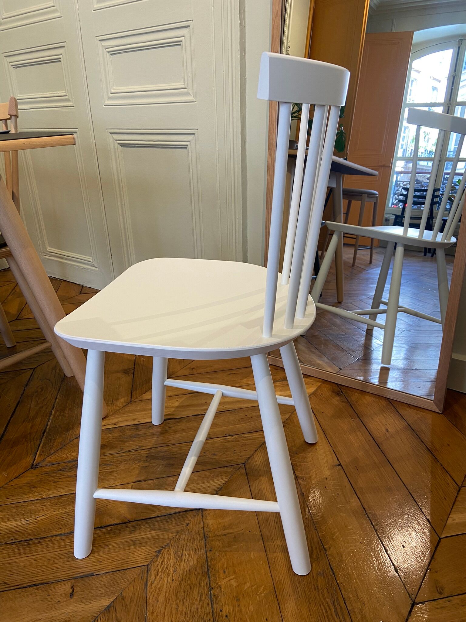Chair J46 FDB Mobler in white beech