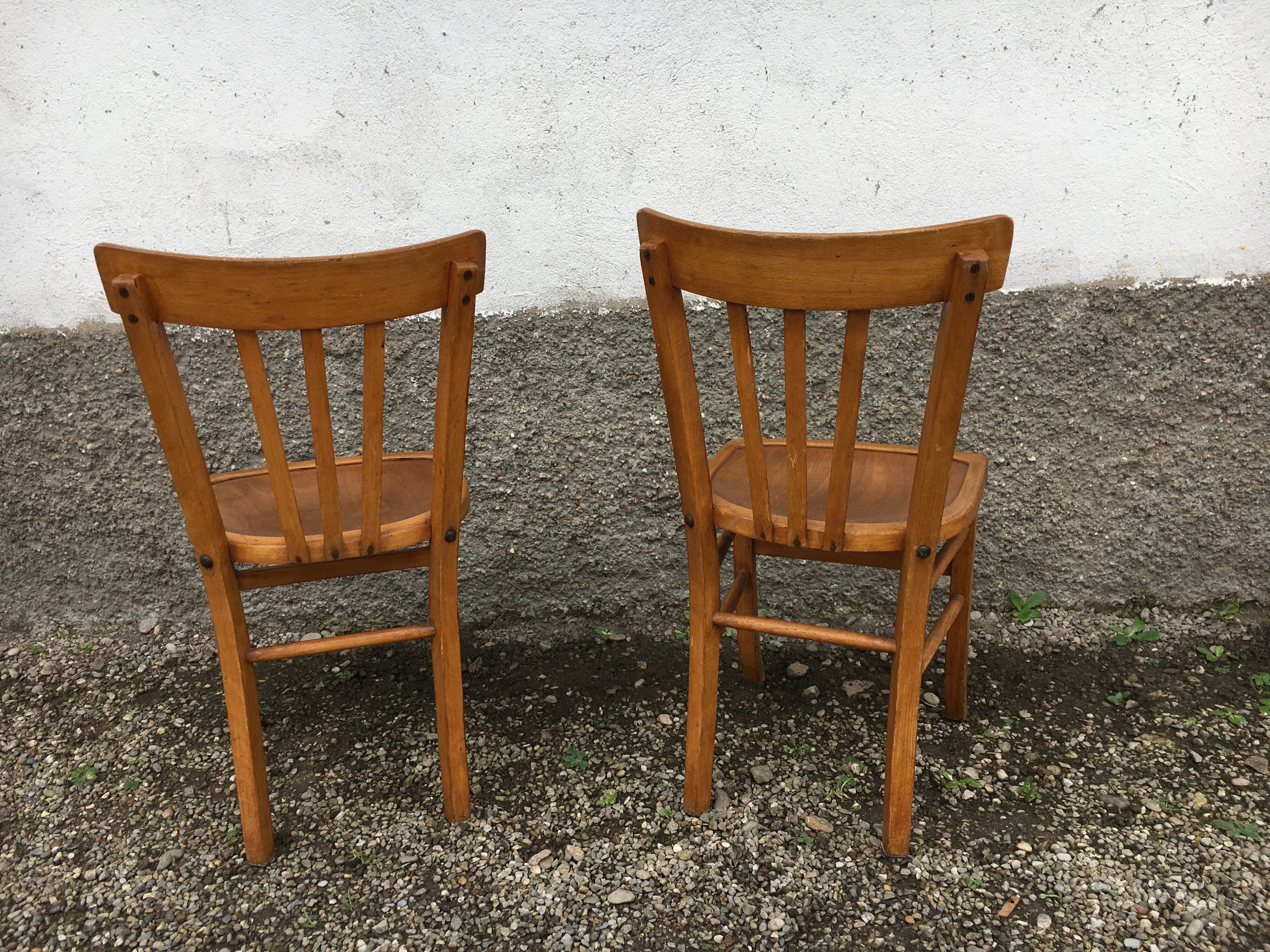 Pair of wooden chairs
