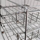 Chrome steel mail sorter, 70s design