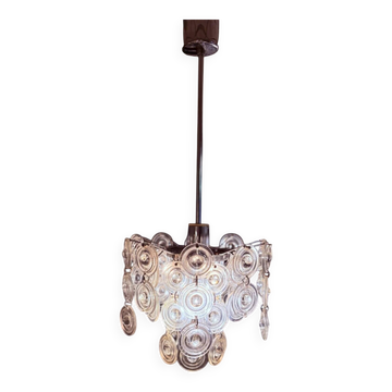 Chandelier Sciolari avec lentilles en verre de Murano, années 1960/1970