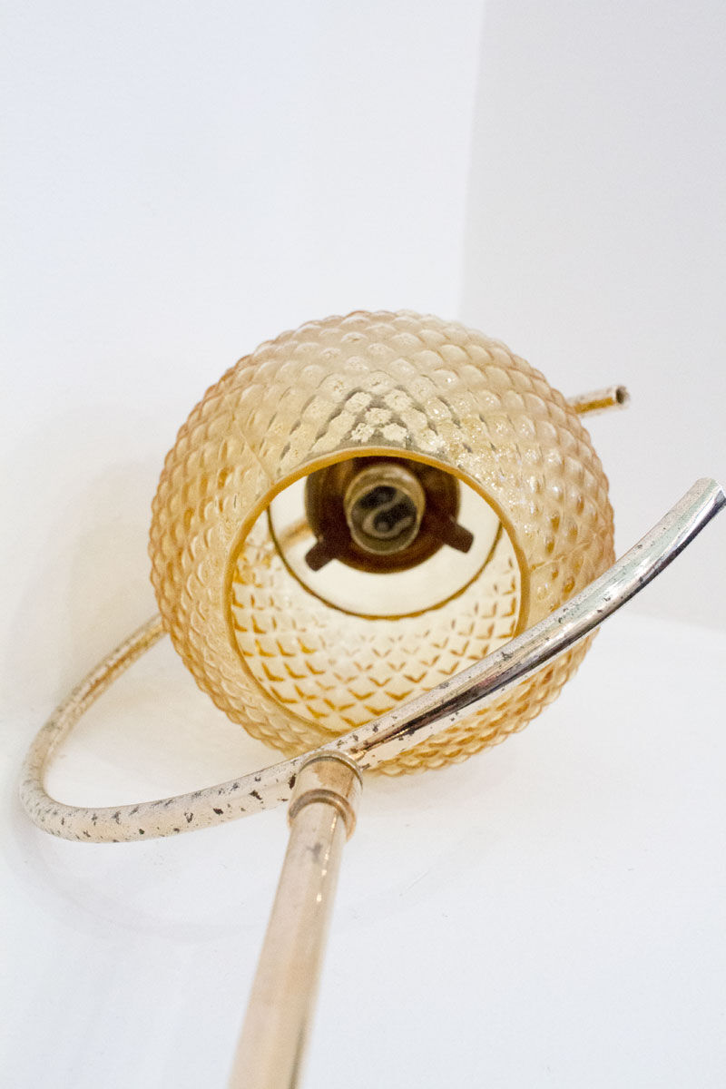 Hanging lamp brass and glass