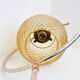 Hanging lamp brass and glass