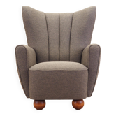 Fauteuil lounge, design scandinave, fabrication : Danemark