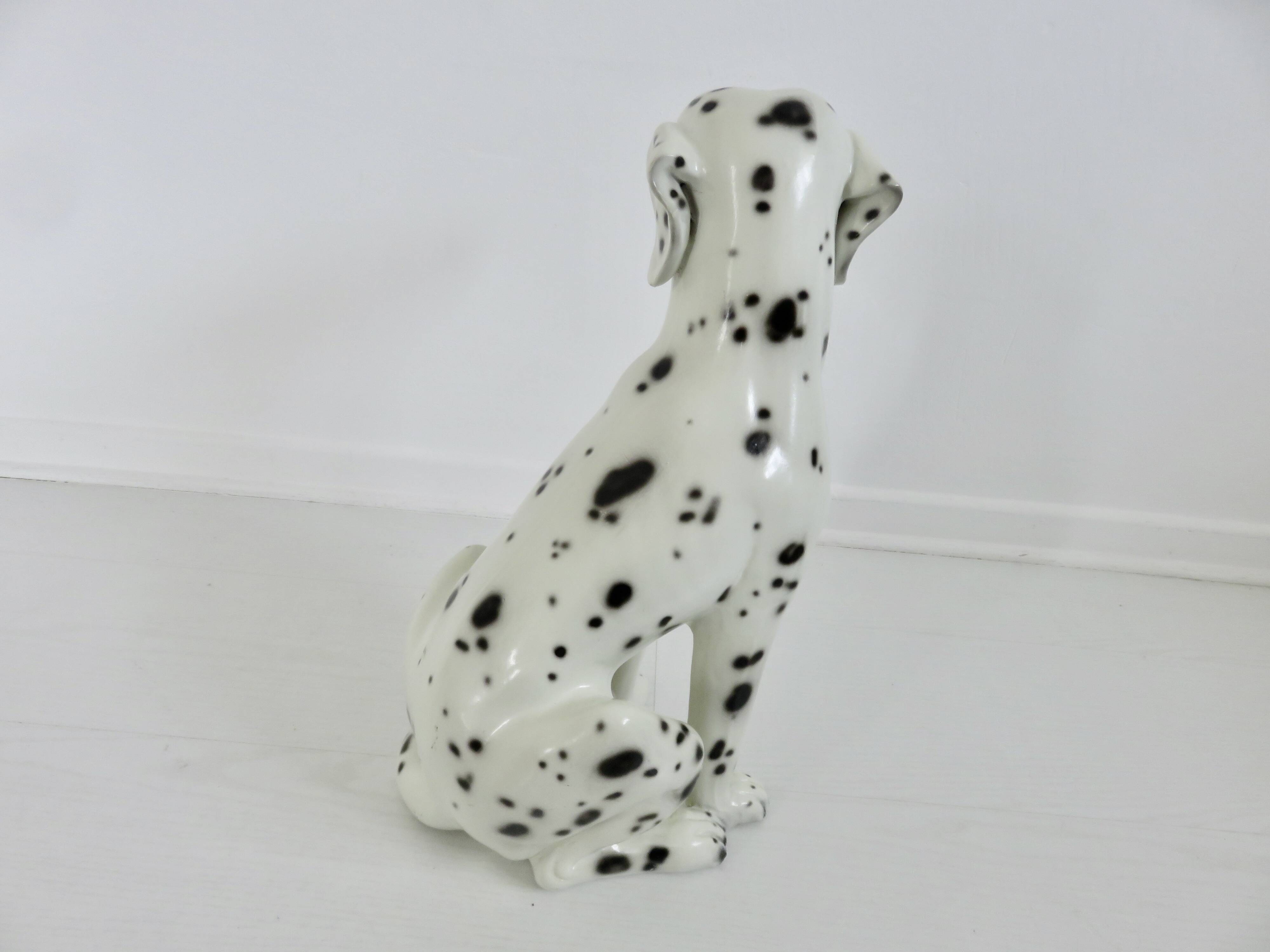 Very large ceramic Dalmatian, Italy, 1960-1970, 43cm