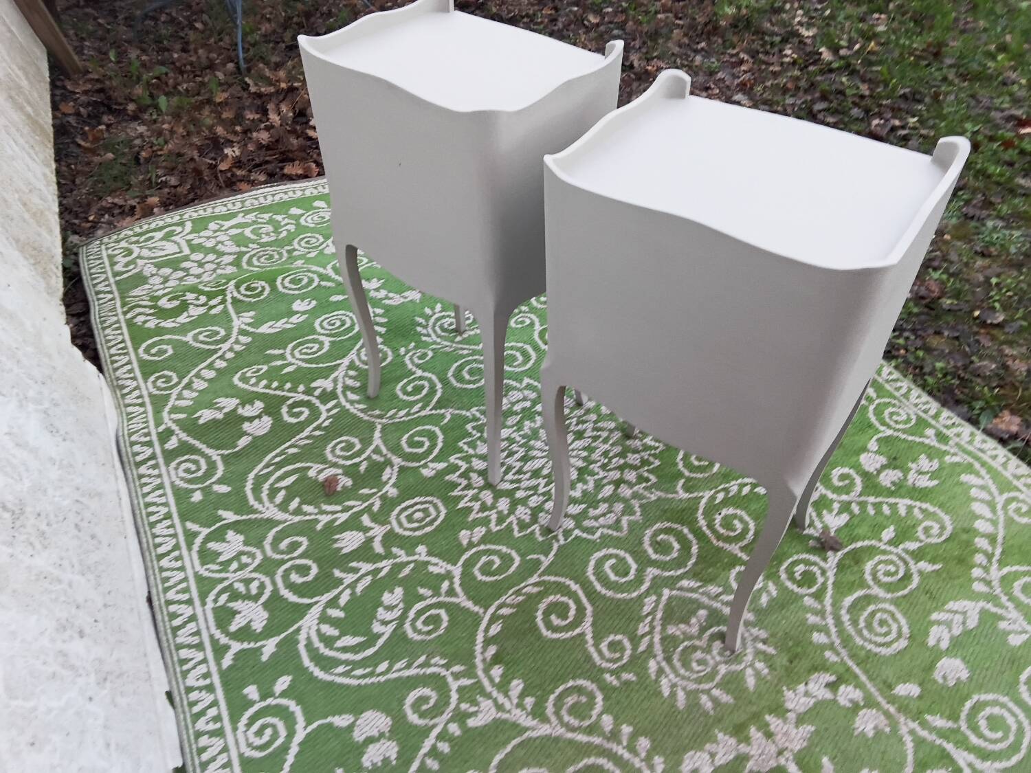 Pair of gray bedside tables