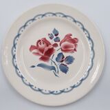 6 dessert plates Digoin Sarreguemines décor Cannes diameter 20.3 cm