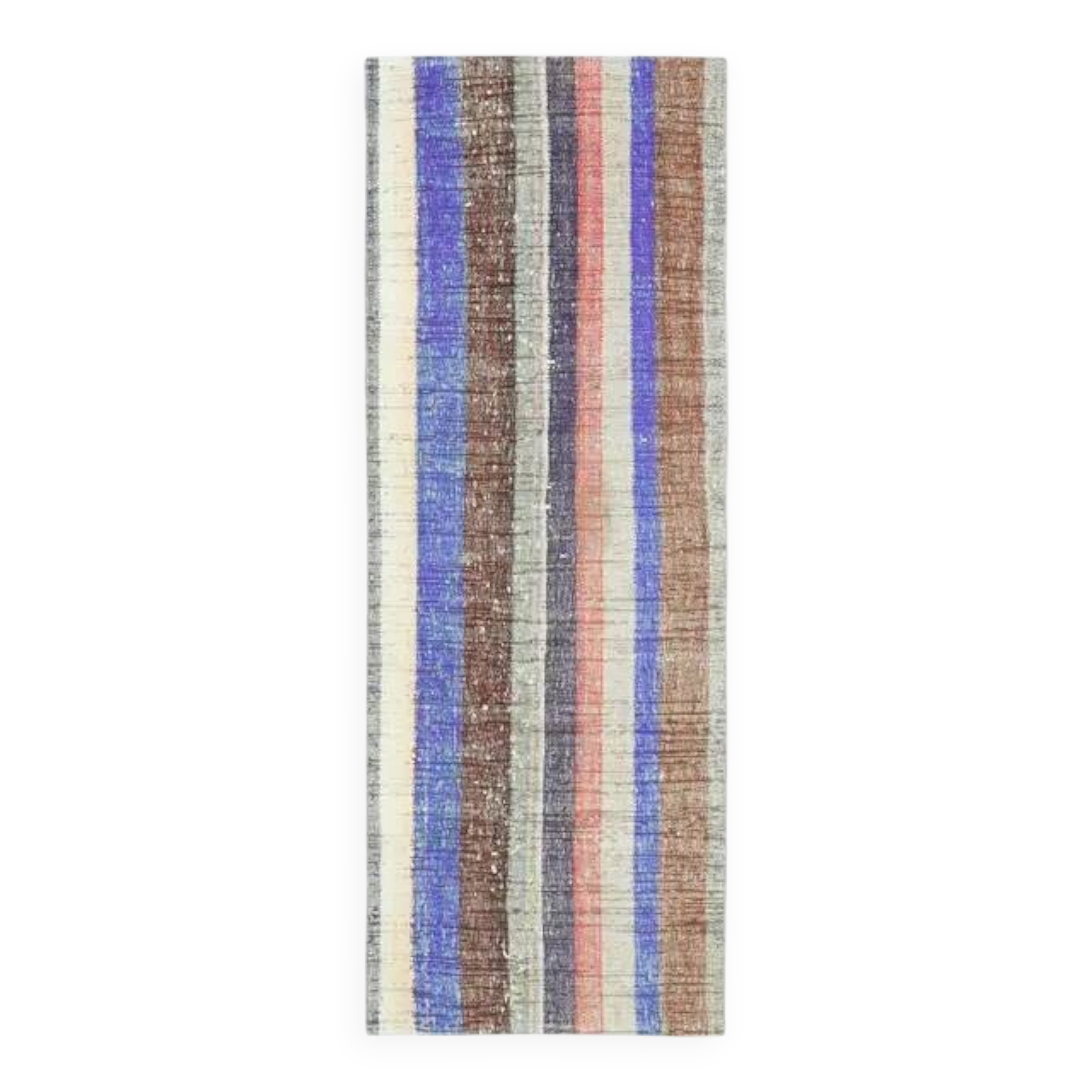 Vintage Turkish Hand-Knotted Wool Cotton Beige Kilim Runner Rug 87x237