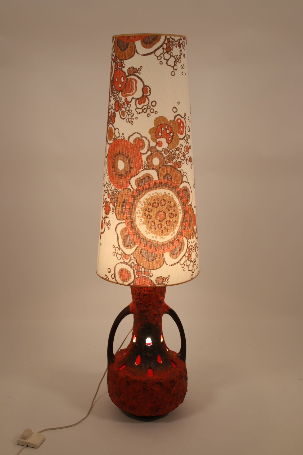 Ceramic lava floor lamp West Germany by Walter Gerhards