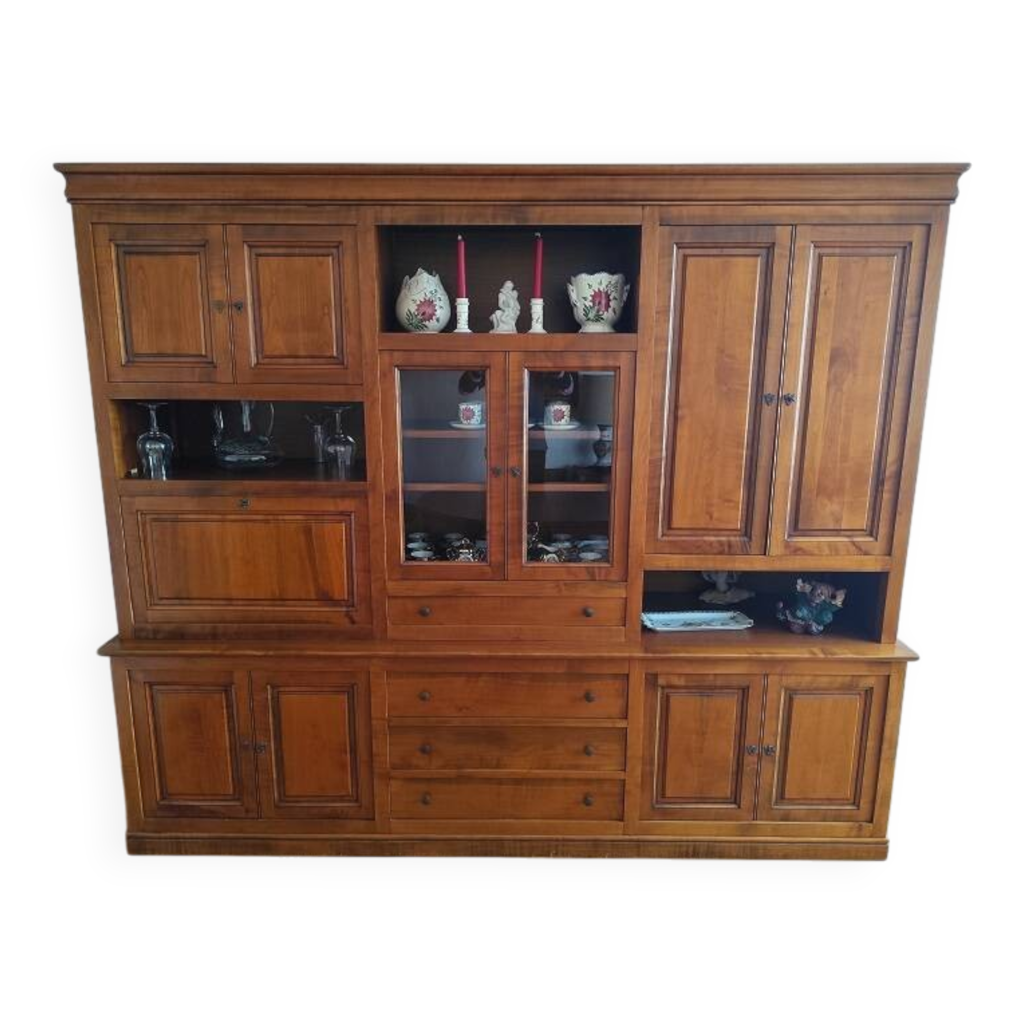 Cherry wood sideboard made by a master cabinetmaker - 1980