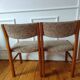 Paire de chaise vintage en bois label NF