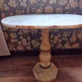 Alabaster pedestal table