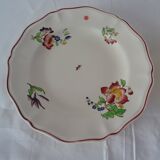 2 plats assiettes de présentation Sarreguemines 526112 faience fleurs STRASBOURG