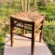 Tabouret rustique en bois et paille, XIXème s.