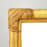 Mid-century bamboo wall mirror, Italy, 1960s