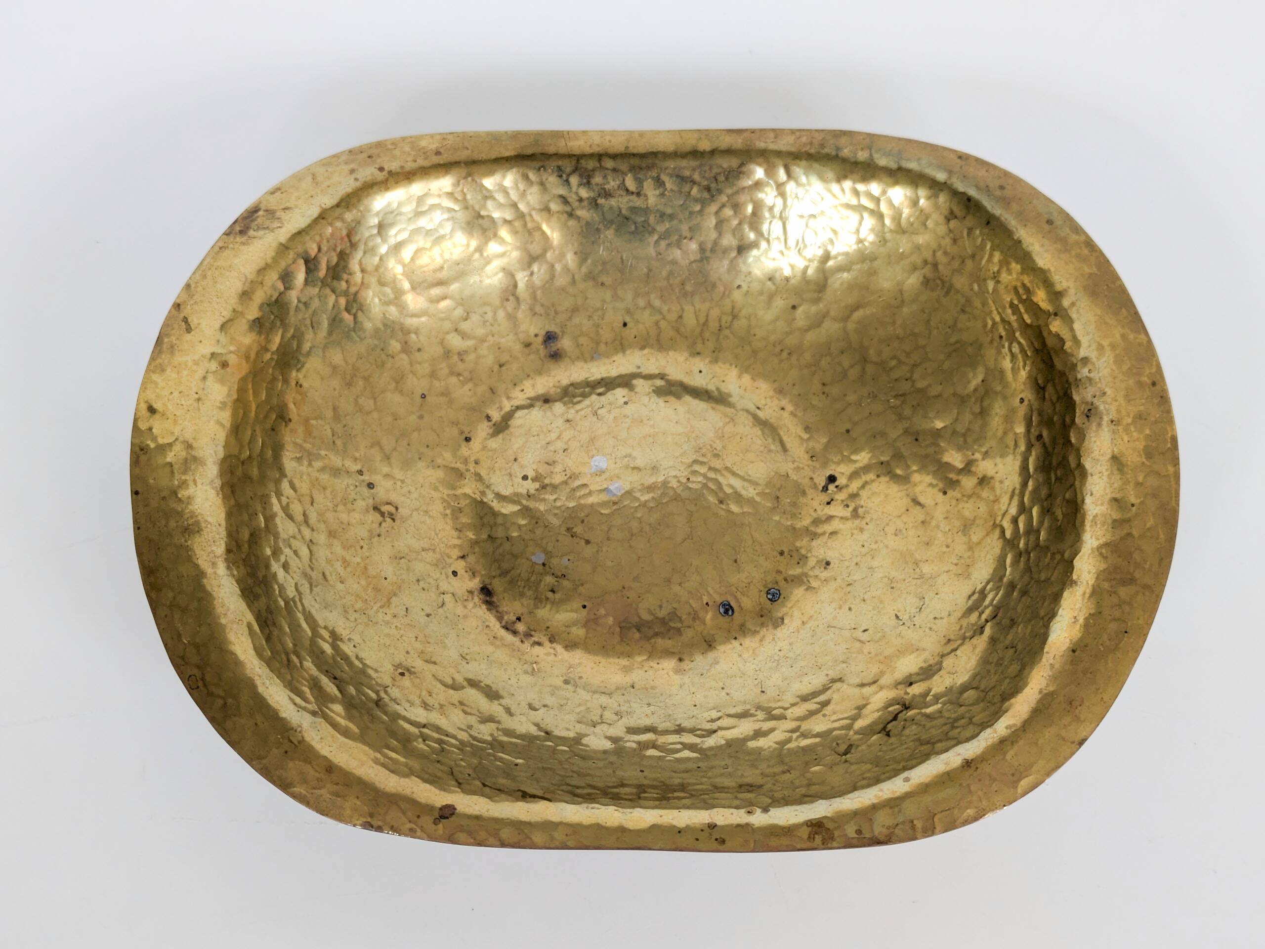 Vintage Hammered Brass Bowl Soap Dish Decorative Catchall Boho