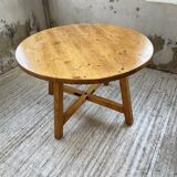Set of round table and 4 rounded benches, 1950