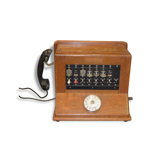 Vintage phone / telephone central wooden