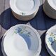 Porcelain tableware service Bareuther, 75 pieces with forget-me-not decoration.