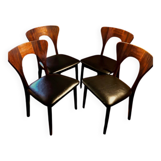 Set of 4 Scandinavian teak chairs