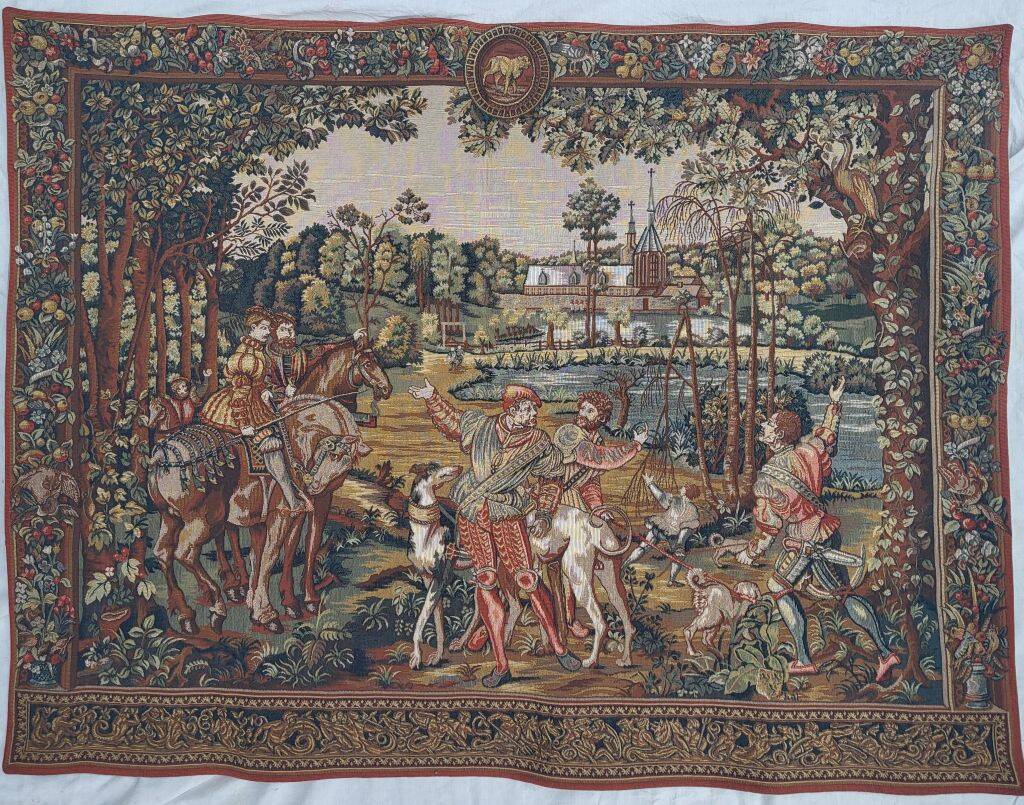 Vintage Tapestry Aubusson Style Made in France with Label