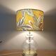 Hollywood Regency style lamp | Chic printed botanical lampshade