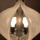 1960s Kaiser Murano Glass and Chrome Ceiling Light
